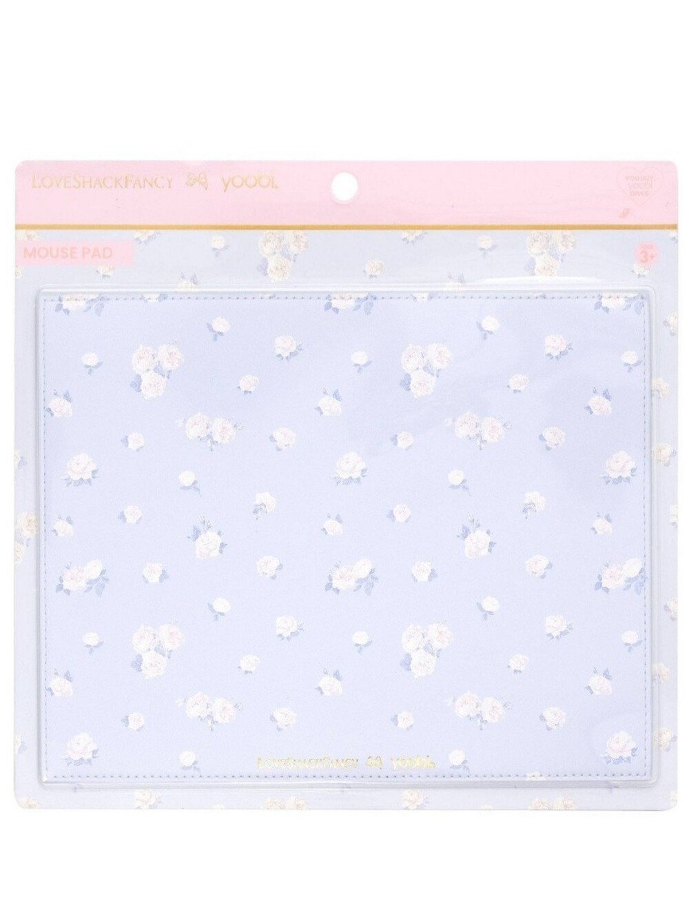 NWT LoveShackFancy x Target Yoobi Floral Mouse Pad Blue Everblooming Rosettes